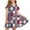 E085-Multicolor, variant on Girls' Independence Day Round Neck Dress, Summer Fashion Print Short Sleeve Pleated Casual Soft Dress
