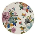 thumbnail image 5 of Unique Loom Blossom Collection Area Rug - Laura (7' Round Ivory/Black), 5 of 7