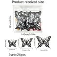 thumbnail image 4 of 24 piezas de decoraciones de mariposas rosas y calaveras negras y rojas, decoración de pared de mariposas 3D, decoraciones de fiestas de mariposas, decoraciones de cumpleaños, decoración de Halloween, 4 of 7
