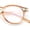 Peach, variant on Classic Urban Hipster Keyhole Plastic Blue Light Filter Screen Glasses [Black]