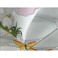 thumbnail image 4 of Ambesonne Animal Cartoon Quilted Bedspread Set 3 Pcs, Garden Daisies, King Size, Multicolor, 4 of 5