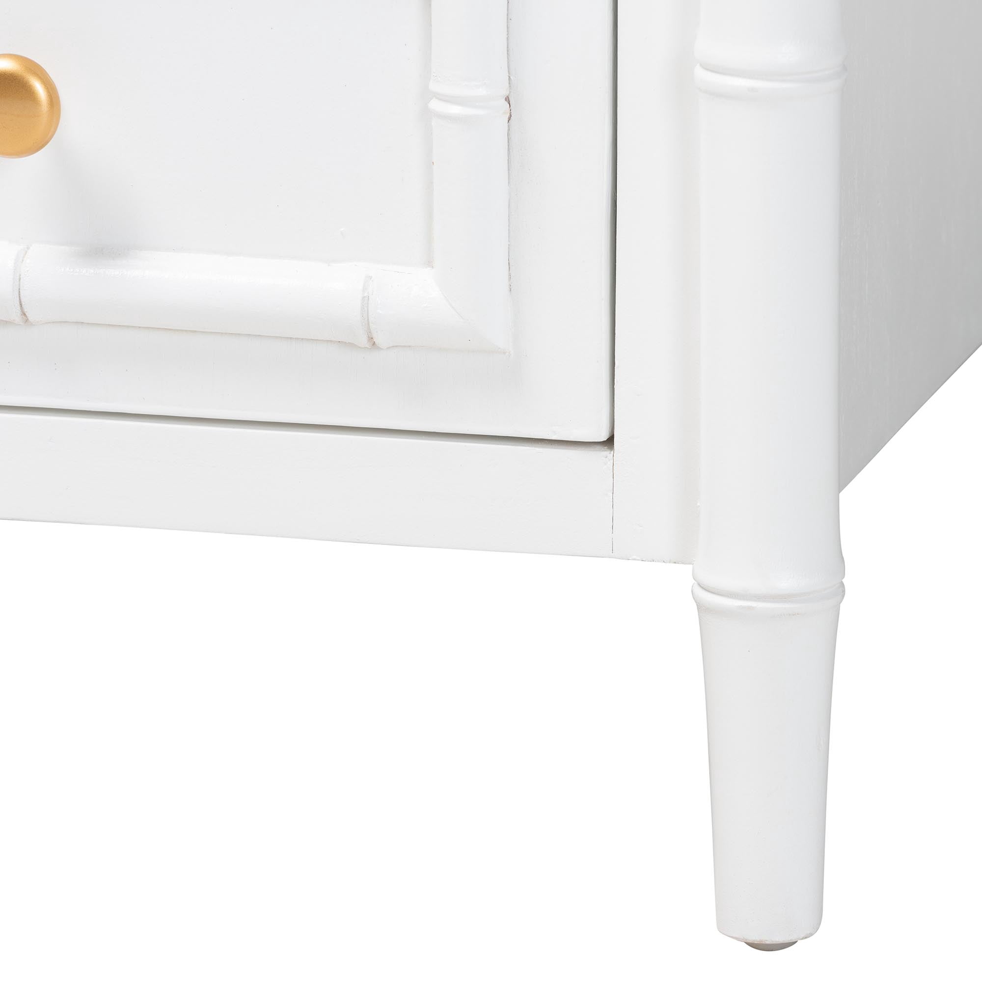 bali & pari Lucia Boho Chest, 3-Drawer, White