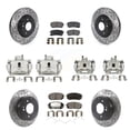 thumbnail image 1 of Transit Auto Front Rear Disc Brake Coated Caliper Drilled Slotted Rotors and Ceramic Pads Kit (10Pc) for Car 2016 Hyundai Sonata 2.0L with GAS engine with Manual Parking KCD-100224T, 1 of 11