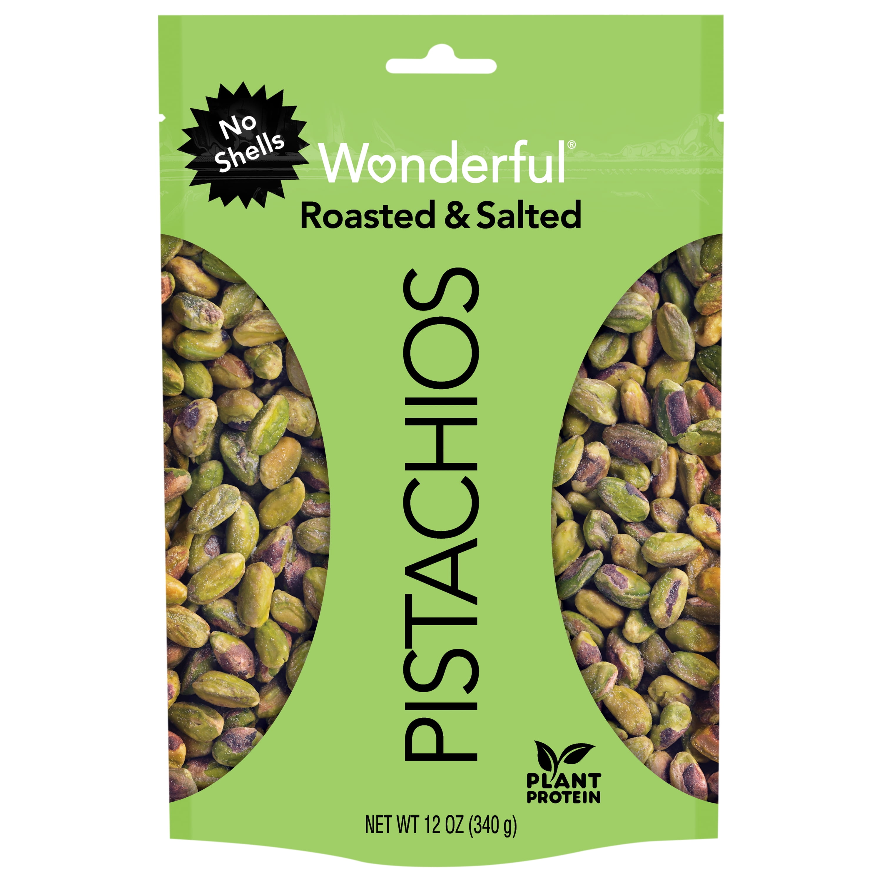 Wonderful Pistachios No Shell Roasted & Salted, 12 Oz Resealable Pouch