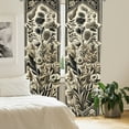 thumbnail image 2 of Ambesonne Botanical Art Curtains 2 Panel Set, Leaf Huddle Nostalgia, Pair of - 28" x 84", Eggshell Dark Grey, 2 of 4