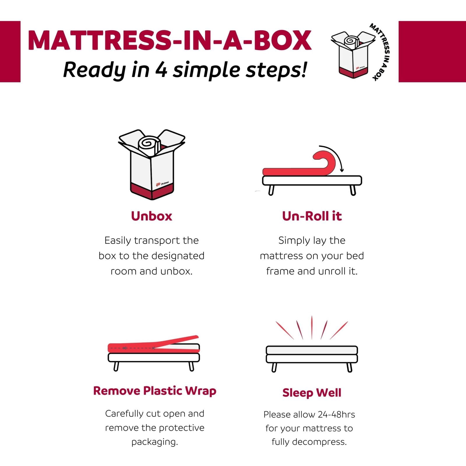 Miekor Furniture 6 in. Firm Gel Memory Foam Mattress for Full Size Bed, White 37184
