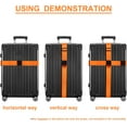 thumbnail image 6 of Rungopro Luggage Straps for Suitcases TSA Approved Travel Belt 4 Pack (Orange), 6 of 7