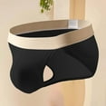 thumbnail image 2 of Men Summer Outfits Lace Thong Jock Underwear Large Pouch Thong Easter Man Bikini Pant Leather Trouser Men Jockstrap Skeleton Hands Bra Men's Ice Silk Breathable Thin Semi Black 2XL, 2 of 5