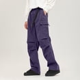 thumbnail image 2 of Styesk Pantalons pour Hommes Mode Extérieure Imperméable Solide Décontracté Taille Élastique Poche Pantalons Cargo, 2 of 6