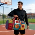 thumbnail image 4 of Bookk Hippie Van Quilted Duffel Stylish Basketball Sports Quilted Duffel For Gym Travel Graphic Duffel Travel Function Gym Sports Duffel For Travel And Training Lightweight Portable Gym, 4 of 4