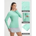 thumbnail image 3 of BALEAF Women's Sun Shirts UPF 50+ Mesh Back Lightweight Breathable Long Sleeve Shirt SPF Hoodie for Fishing Hiking Light Green M, 3 of 7