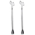 thumbnail image 1 of 2 Pcs Pinces à Ordures en Acier Inoxydable Forme Ciseaux Pinces Outil de Ramassage Portable Accessoires de Barbecue Extérieur (60cm), 1 of 8