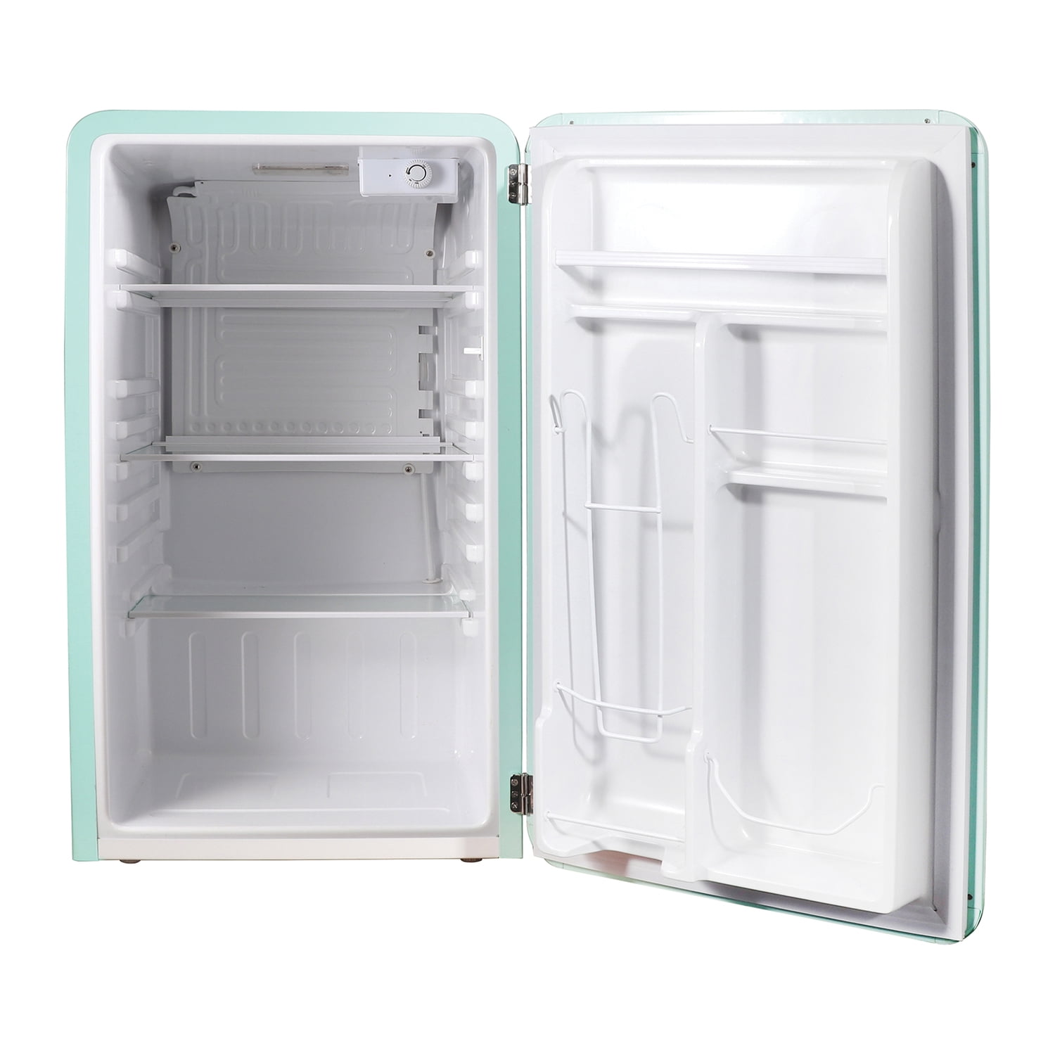Magic Chef 0.7-cu. ft. 700-Watt Retro Countertop Microwave and 3.2-cu. ft. Energy-Star Certified Retro Mini Fridge Kit, Green