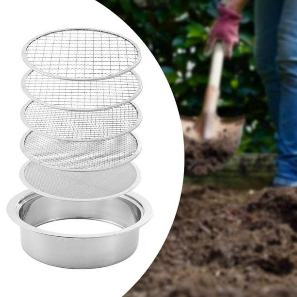 de de suelo de suelo apilable, acero inoxidable, macetas, jardinería de jardinería de jardinería de jardinería para tamizar Pan con tierra