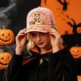 thumbnail image 6 of Wide Brim Sun Hats Halloween Baseball Cap with Cute Embroidery Hat, 6 of 7
