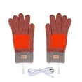 thumbnail image 6 of Fjofpr Heated Gloves for Women Cold Weather Heated Gloves for Men Winter Gloves Women Warm USB Winter Men Women Fashion Cold Warm Heating Windproof Half Bare Finger Knit Gloves, 6 of 9