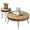 Ring Pattern, variant on RUSTOWN Farmhouse Round Coffee Table Set of 2, Cocktail Table Set, Modern Circle Natural Wood Finsh Side and End Table Sets for Living Room(Helical, Natural)