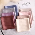 thumbnail image 5 of 2023 Nueva moda de verano bufanda cuadrada de seda sólida para mujer banda de satén para el cuello banda para el cabello suave playa hijab cabeza fular femenino envío gratis, 5 of 5