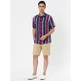 thumbnail image 4 of INSPIRE CHIC Chemise à Rayures Verticales pour Homme à Manches Courtes, Boutonnée, Col Pointu, 4 of 6