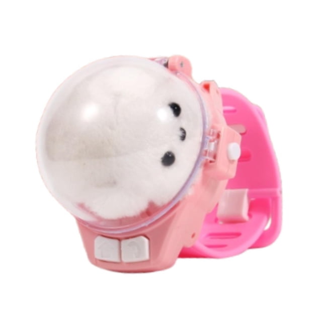Coche de control remoto para cachorros, juguete creativo, resistente, interactivo, lindo mini coche. Blanco