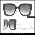 thumbnail image 5 of Womens Thick Plastic Oversized Butterfly Chic Minimal Designer Sunglasses Grey - Green, 5 of 8
