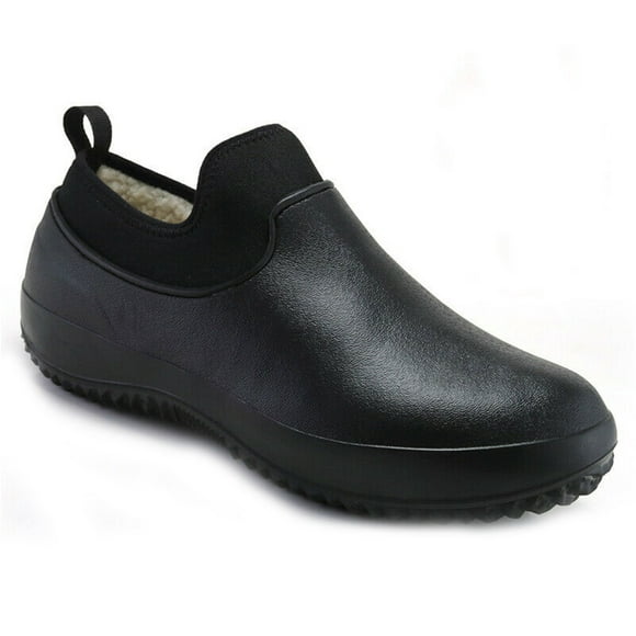 Chaussures de Chef Unisexes pour Adultes Antidérapantes pour le Travail Bottes de Travail Doublées Résistantes aux Glissements de Sécurité en Hiver