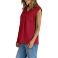thumbnail image 3 of SUCS Cap Sleeve Tops for Women Summer V Neck Tank Top 2024 Casual Loose Fit, 3 of 5