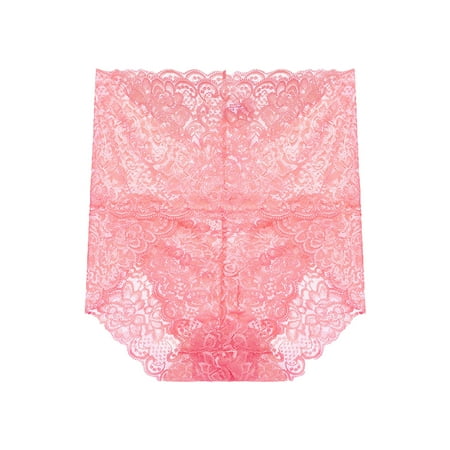 

Fiudx Women s Mid Waist Thin Hip Lift Sexy Transparent Sexy Lace Briefs Underwear New Releases 705