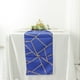 Efavormart 9 Ft Royal Blue Gold Foil Geometric Pattern Blush Polyester Table Runner - Walmart.com