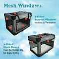 thumbnail image 5 of Ashfield & Harkness: Collapsible Soft Dog Crate - 30" - Gray, Sherpa Lined Mat, Durable Mesh Windows, Portable Foldable Pet Kennel, Indoor & Outdoor, 5 of 8