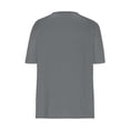 thumbnail image 5 of Womens V Neck Basic Tops Tunic T Shirts Summer Short Sleeve Casual Tees Shirts Gray M, 5 of 6