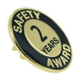 thumbnail image 2 of PinMart's Gold and Navy 2 Year Safety Award Enamel Lapel Pin, 2 of 3
