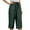 Army Green, variant on CheerKidz Capri Yoga Pants for Women's Summer Loose Dressy Casual Soft High Waisted Tummy Control Wide Leg Drawstring Leggings Workout with Pockets(White,L)