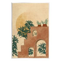 Stupell Industries Botanical Morocco Scenery Nature Painting Unframed Art Print Wall Art, 13 x 19