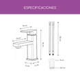 thumbnail image 4 of Grifo Monocomando para Lavabo de Baño Línea Akashi – Mezcladora de Acero Inoxidable con Diseño Moderno y Alta Durabilidad cn acabado Cromado, 4 of 9