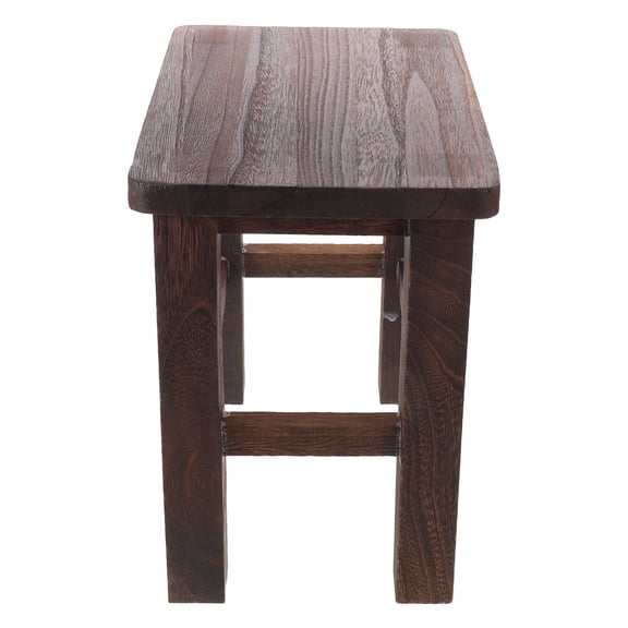 Milisten Vintage Coffee Wooden Foot Stool for Home Decor Rustic Design