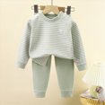 thumbnail image 2 of TOWED22 Toddler Baby Boy Pajamas Set Kids Sleepwear 2 Pcs Pjs Long Sleeve Top and Pants Jammies Sets Fall Winter 6-12 Months 12-24 Months 2t 3t 4t 5t 6t 7t 8t 9t Children,Light Green,9-10 Y, 2 of 5