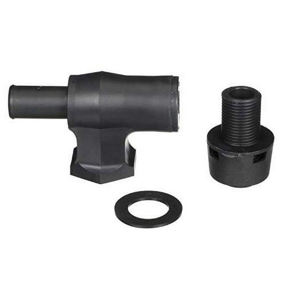 Attwood 1670-3 90-Degree P-Trap Fuel Tank Vent, Standard Mount, 5/8-Inch Interior Diameter Hose, Black with Black Vent Head
