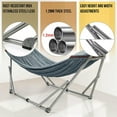 thumbnail image 3 of Tranquillo Hamac Double Universel de 106 Pouces avec Support et Sac Ajustables, Gris, 3 of 12