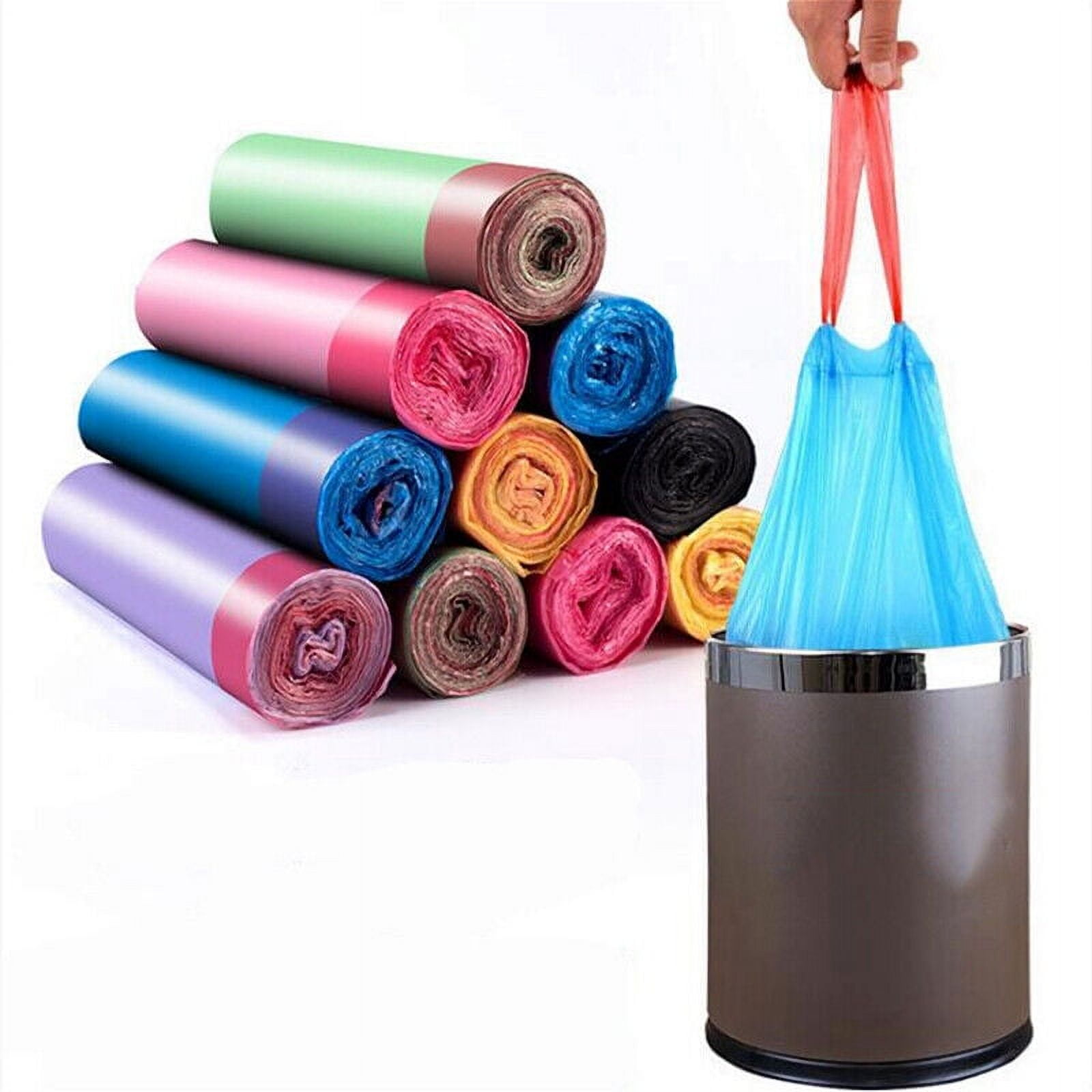 5 Rolls Drawstring Trash Bags 4 Gallons Garbage Bags Small Trash Can Bin Liners