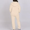 thumbnail image 7 of Womens Tracksuit Zip Up Hoodie Sweatsuits 2 Piece Outfits Jogger Pant Sets with Pockets Baggy Sweatshirt Sportswear (XL, Khaki 01), 7 of 7