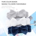 thumbnail image 3 of Diadema - Paquete de 3 bandas para el cabello con lazo para mujer Maquillaje facial Banda para la cabeza Suave forro polar de coral (Multicolor) Gris + Blanco + Tibetano BANYUO Hogar, 3 of 6