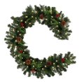 thumbnail image 1 of Pre-Lit Christmas Garlands LED Light Illuminated  Wreaths with Pinecones 1.8m 30LED, 1 of 8
