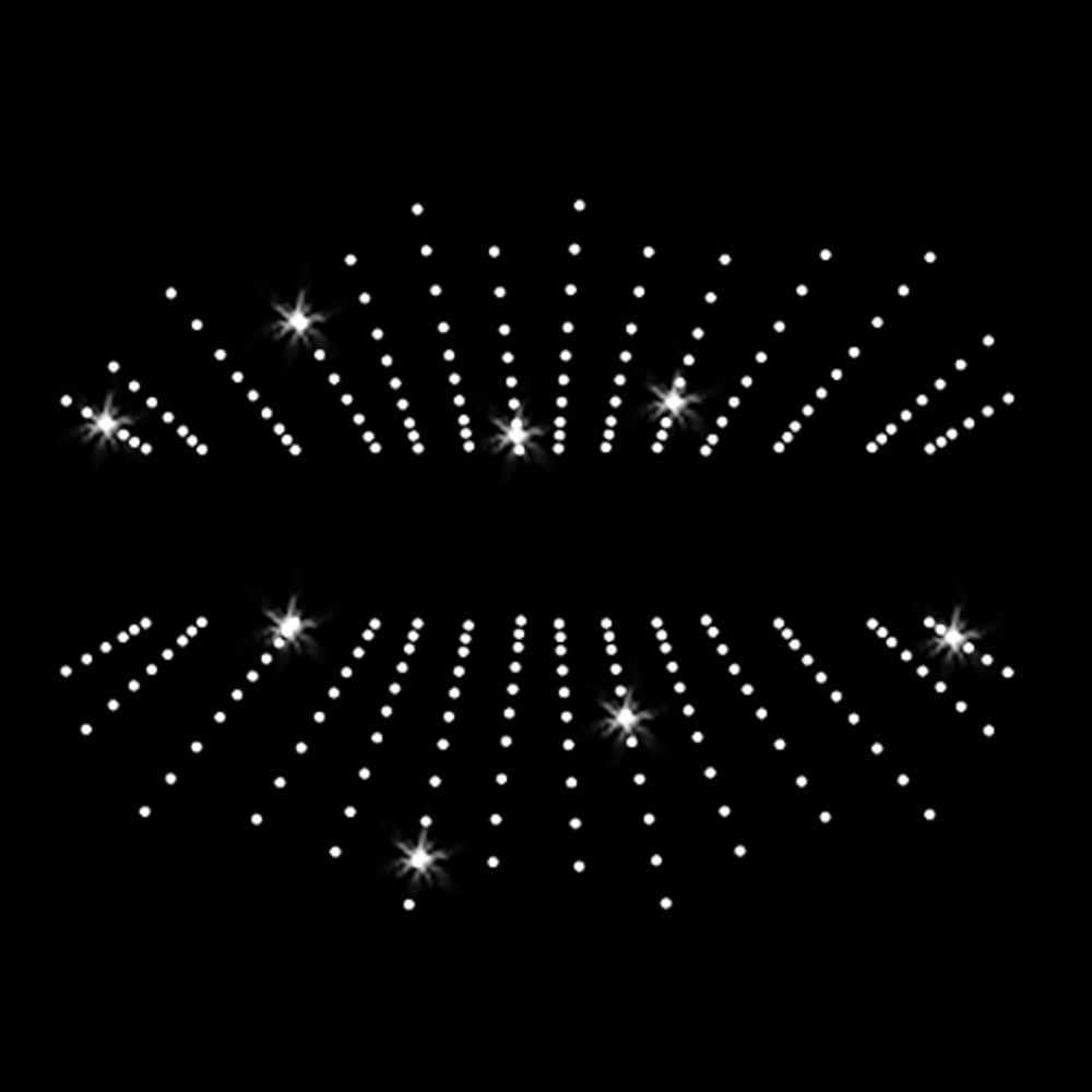 Starburst Clear Ironon Clear Rhinestone Transfer by JCS Rhinestones