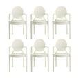 thumbnail image 1 of Heavenly Collection White Plastic Arm Chair, 1 of 3