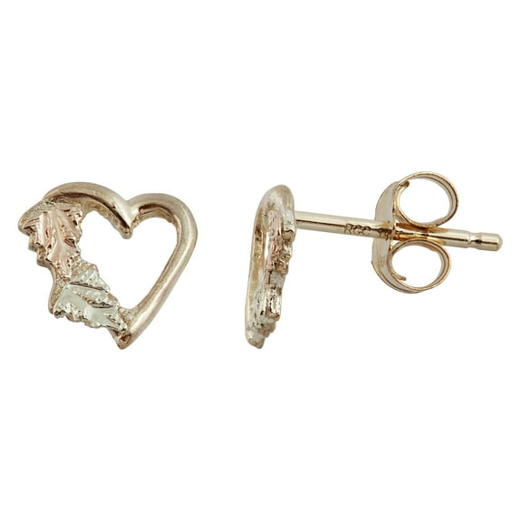 Black Hills Gold heart earrings
