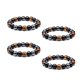 thumbnail image 2 of Pulsera Triple Ojo de Tigre Pulsera Triple Protección de Poder Pulseras de Triple Protección Hematita Obsidiana y Ojo de Tigre, 2 of 5