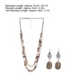 thumbnail image 6 of 3pcs / Set Earring Necklace Jewelry Set Glass Beads Pendant Necklace Earrings, 6 of 8