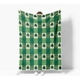 thumbnail image 2 of St. Patrick''s Day Throw Blanket, Spring Green Lucky Clover Theme Flannel Blankets, Ireland St. Patrick''s Day Fleece Blanket Cozy Soft Throw for Couch Bed Sofa Living Room 60X90IN, 2 of 6