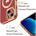 thumbnail image 3 of Magnetic Case for iPhone 14 Case for Women Men [ Compatible with MagSafe ], Cute Love Heart Soft Back Cover Raised Full Camera Lens Protection Phone Case for iPhone 14 (6.1") - Red, 3 of 14
